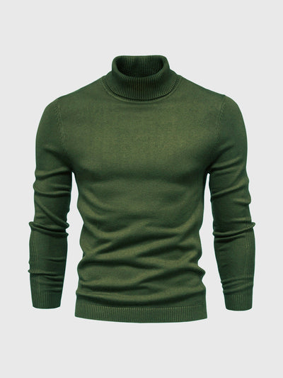 Men’s Turtleneck Jumper | Washable Cotton Knit