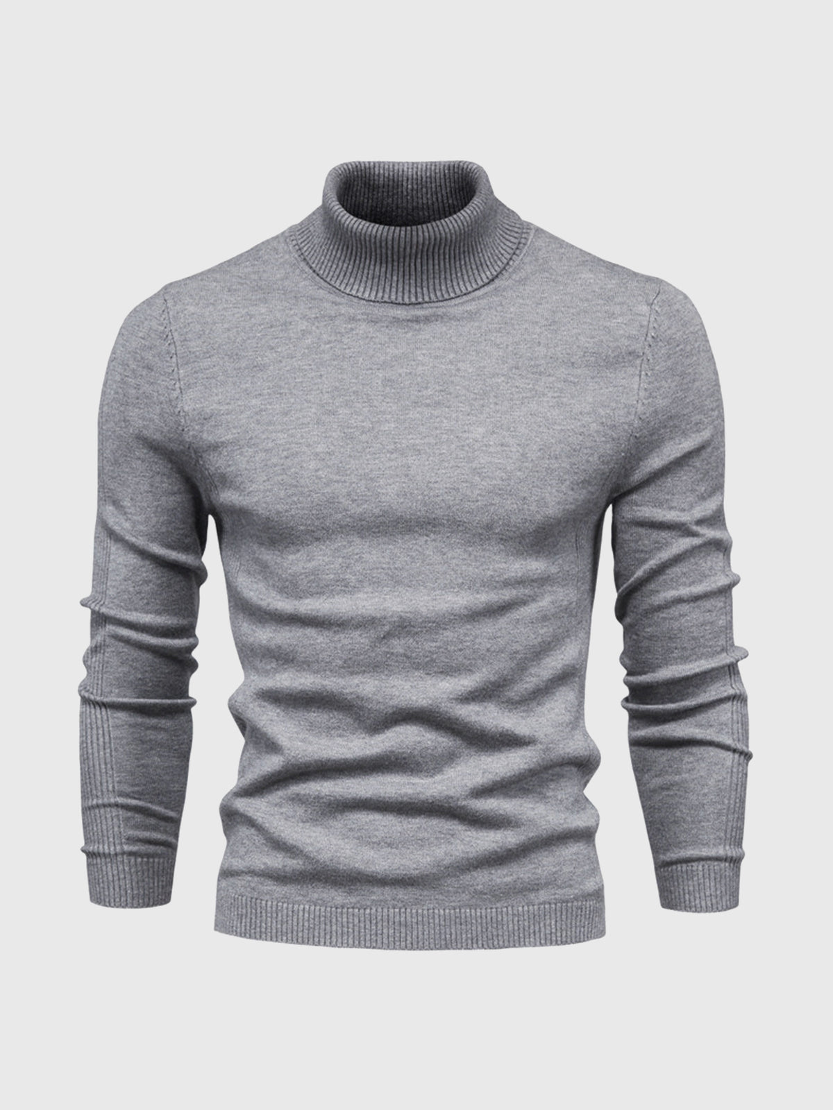 Men’s Turtleneck Jumper | Washable Cotton Knit