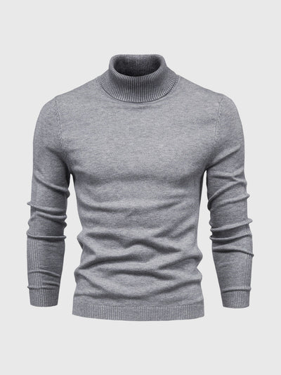 Men’s Turtleneck Jumper | Washable Cotton Knit