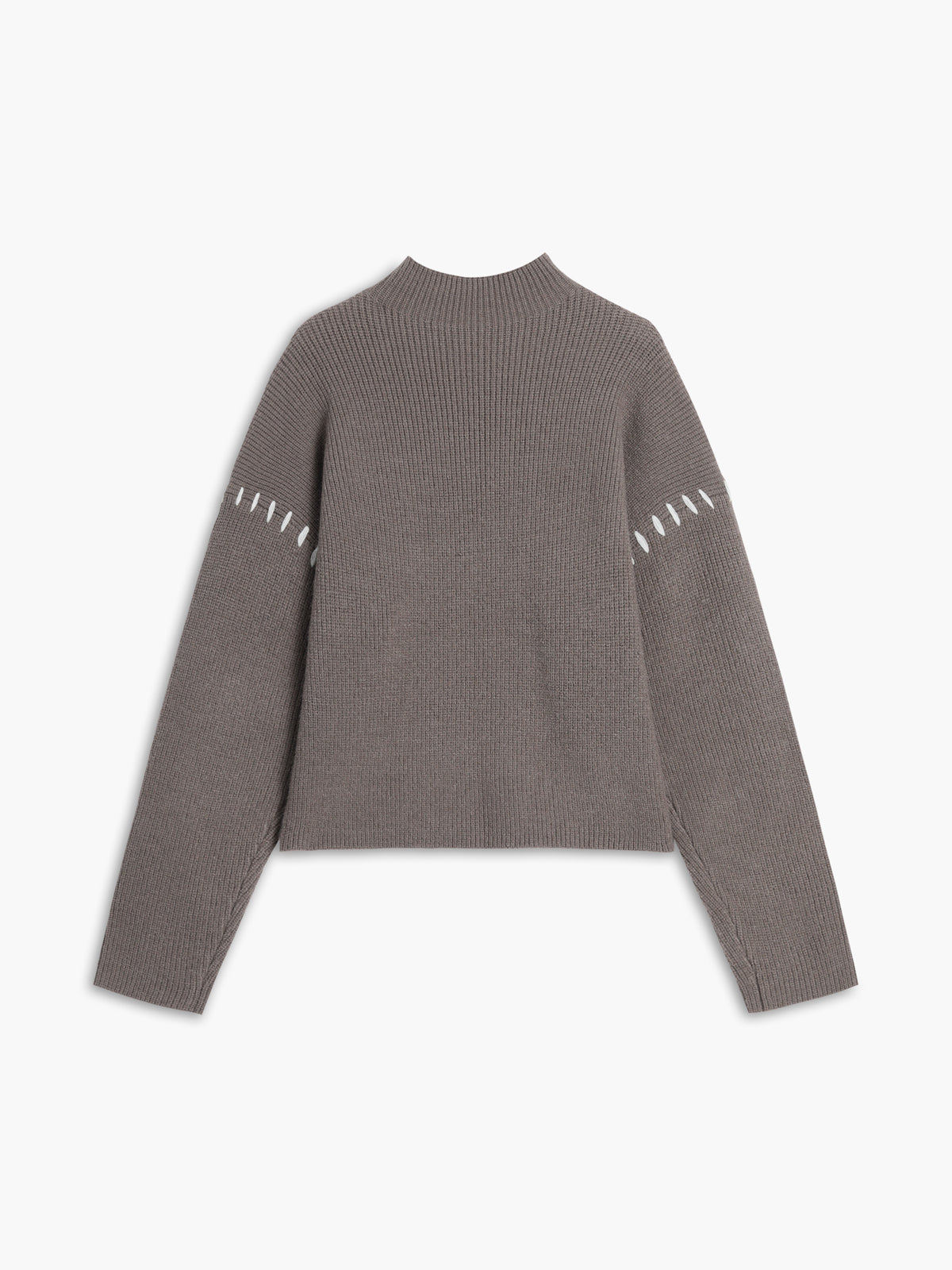 Women’s Oversized Mock Neck Sweater | Soft Ribbed Knit Pullover