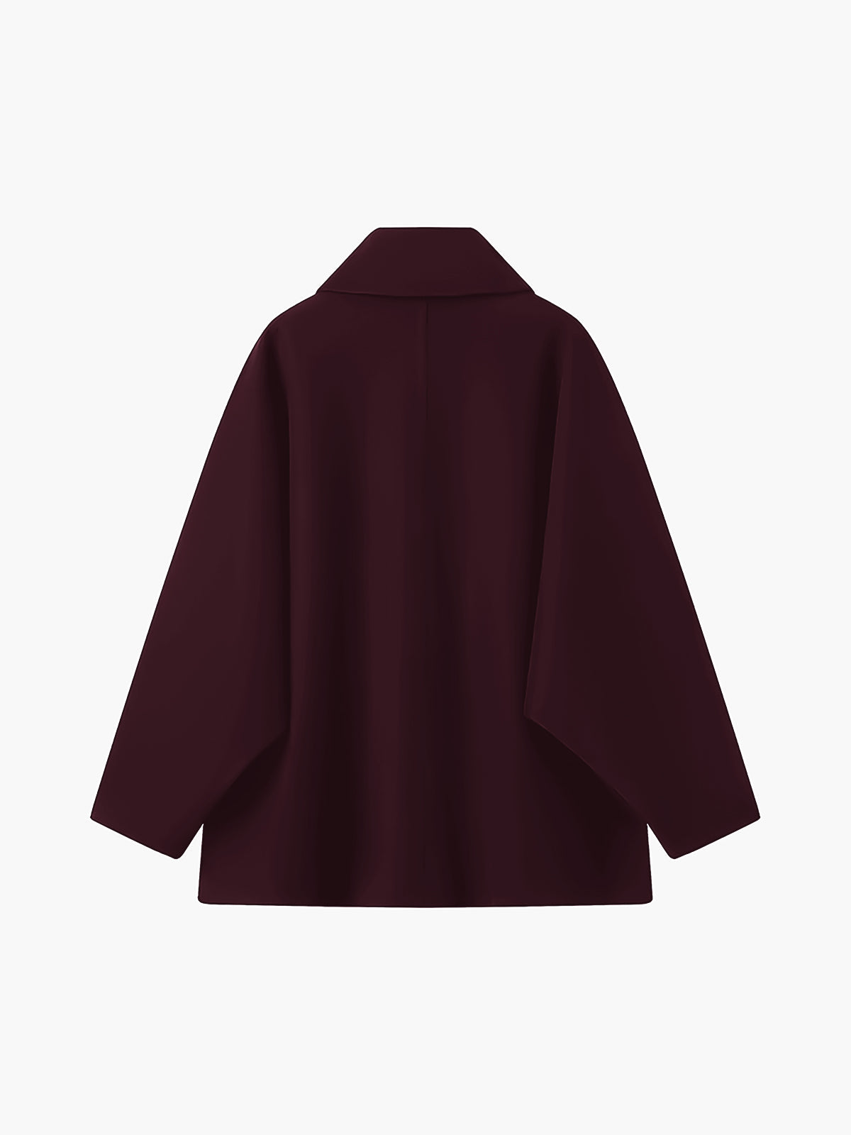 Women’s Cropped Wool Trench Coat | Oversized Double Breasted Jacket