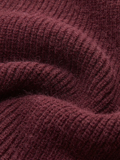 Women’s Oversized Mock Neck Sweater | Soft Ribbed Knit Pullover