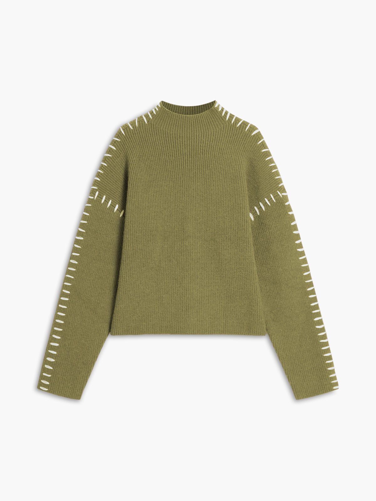 Women’s Oversized Mock Neck Sweater | Soft Ribbed Knit Pullover