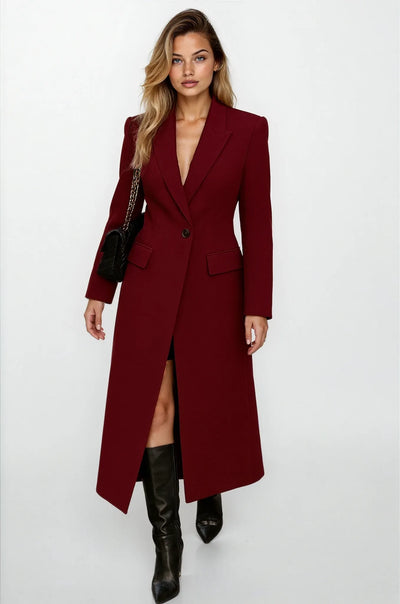 Women’s Long Wool Trench Coat | Classic Belted Winter Jacket