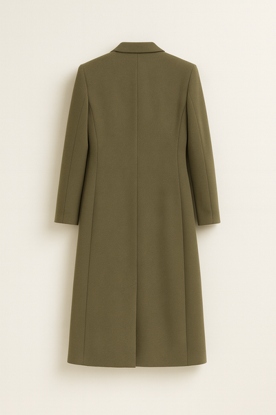 Women’s Long Wool Trench Coat | Classic Belted Winter Jacket