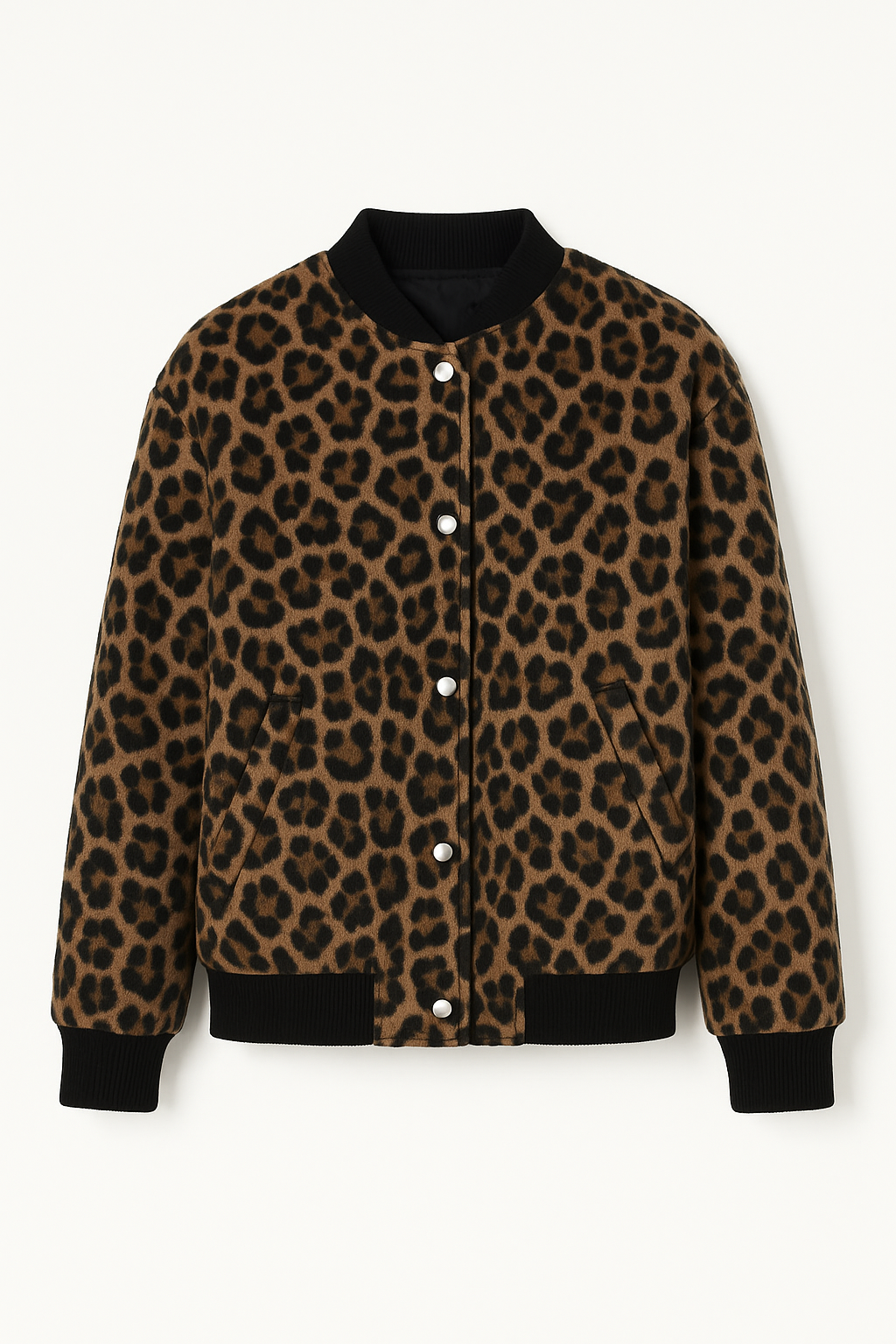 Women’s Leopard Print Bomber Jacket | Faux Fur Winter Coat
