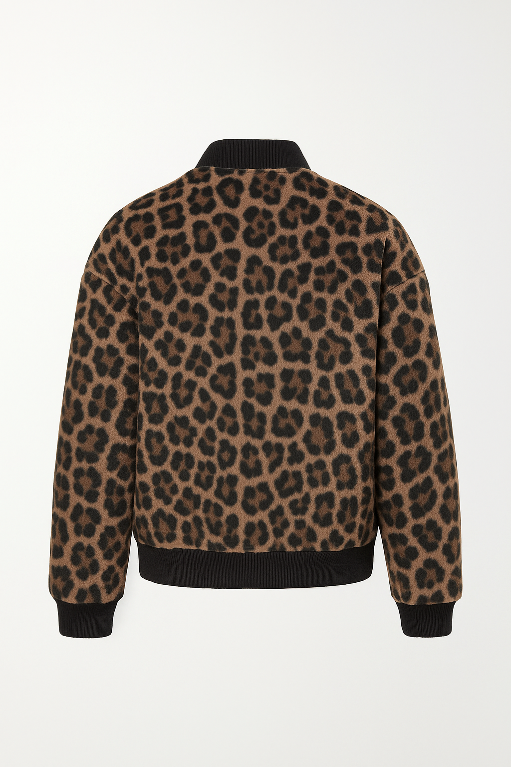 Women’s Leopard Print Bomber Jacket | Faux Fur Winter Coat