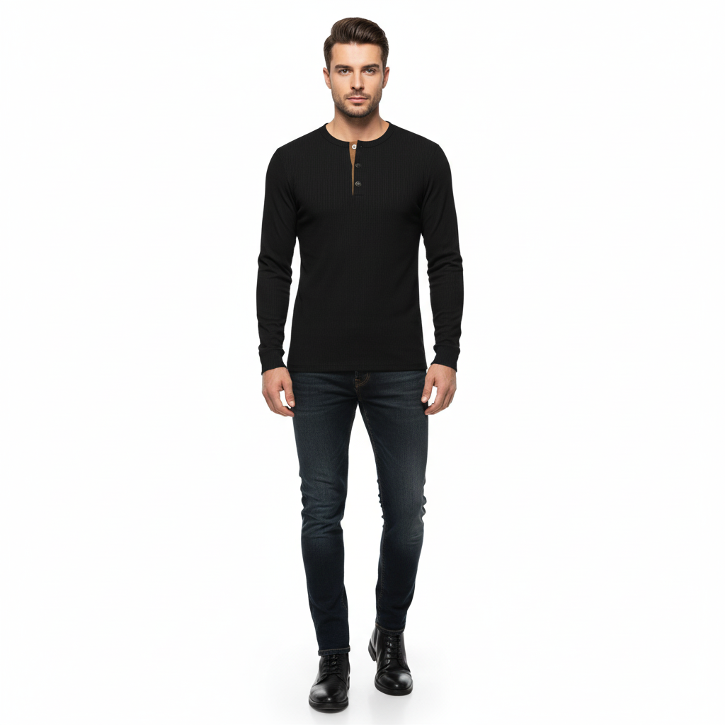 Men’s Long Sleeve T-Shirt | Soft Cotton Casual Top