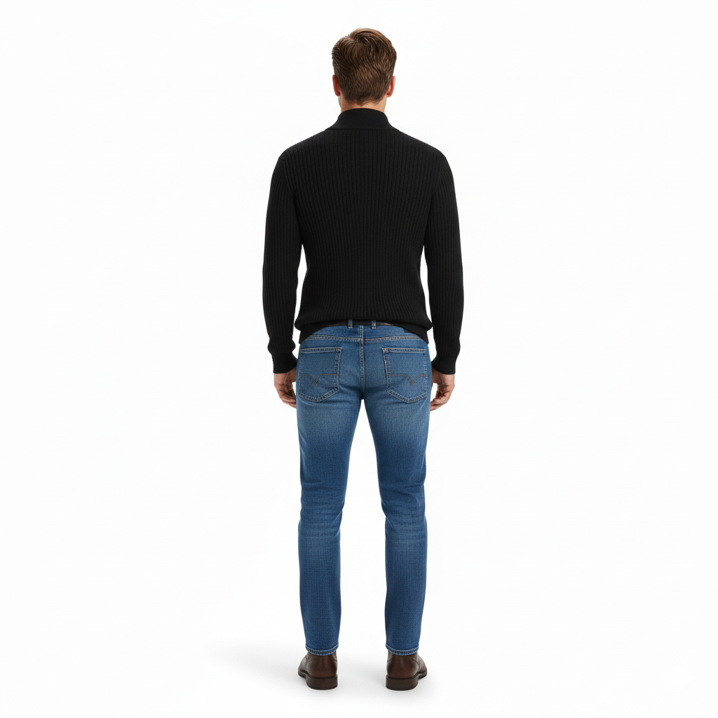 Men’s Half Zip Sweater | Knitted Cotton Pullover