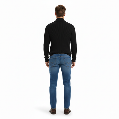 Men’s Half Zip Sweater | Knitted Cotton Pullover