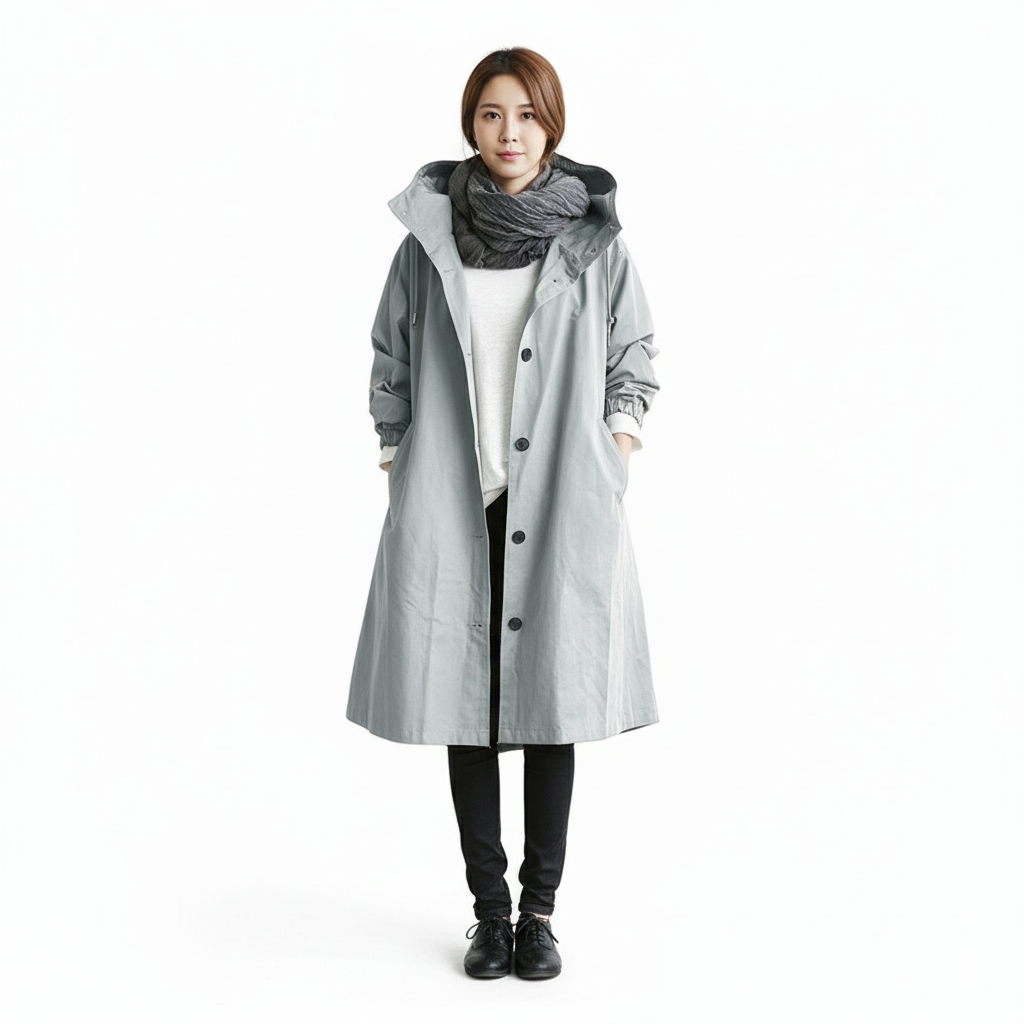 Women’s Waterproof Trench Coat with Hood | Lightweight & Windproof