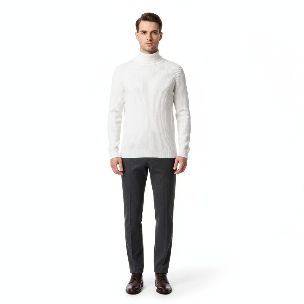 Men’s Cashmere Turtleneck Jumper | Classic & Soft Pullover