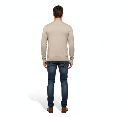 Men’s Knitted Pullover | Soft Cotton Crew Neck