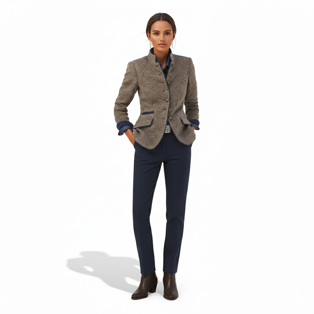 Women’s Long Sleeve Jacket | Solid Colour Casual Coat