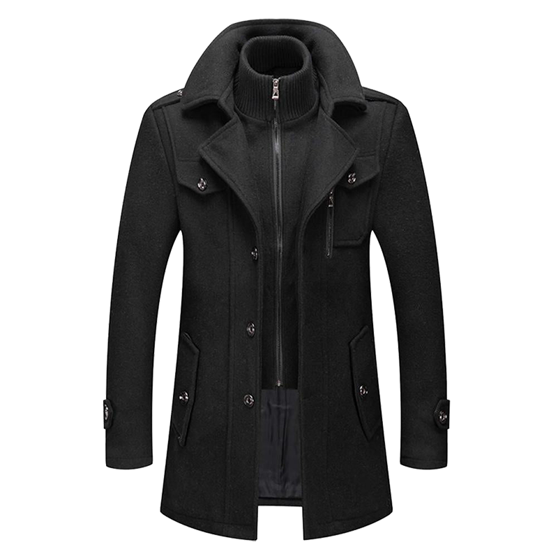 Men’s Long Coat | Wool Blend Overcoat