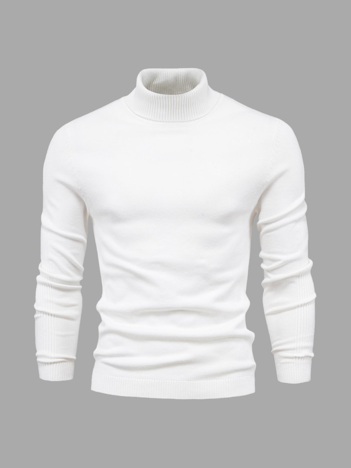 Men’s Turtleneck Jumper | Washable Cotton Knit