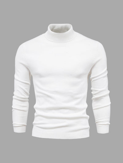 Men’s Turtleneck Jumper | Washable Cotton Knit