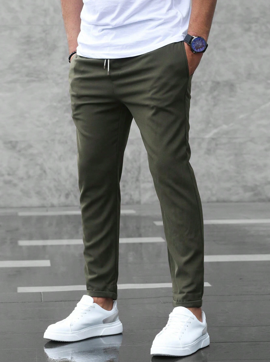 Men’s Stretch Trousers | Slim Fit Casual Pants
