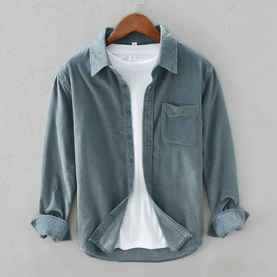 Men’s Corduroy Shirt | Retro Long Sleeve Button Up