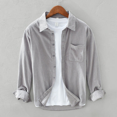 Men’s Corduroy Shirt | Retro Long Sleeve Button Up