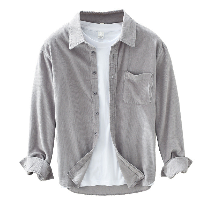 Men’s Corduroy Shirt | Retro Long Sleeve Button Up