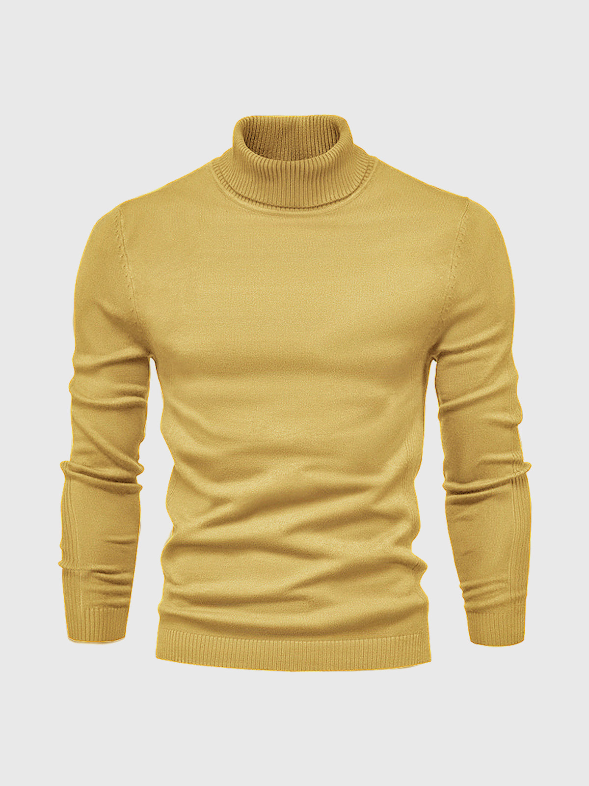 Men’s Turtleneck Jumper | Washable Cotton Knit