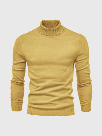 Men’s Turtleneck Jumper | Washable Cotton Knit