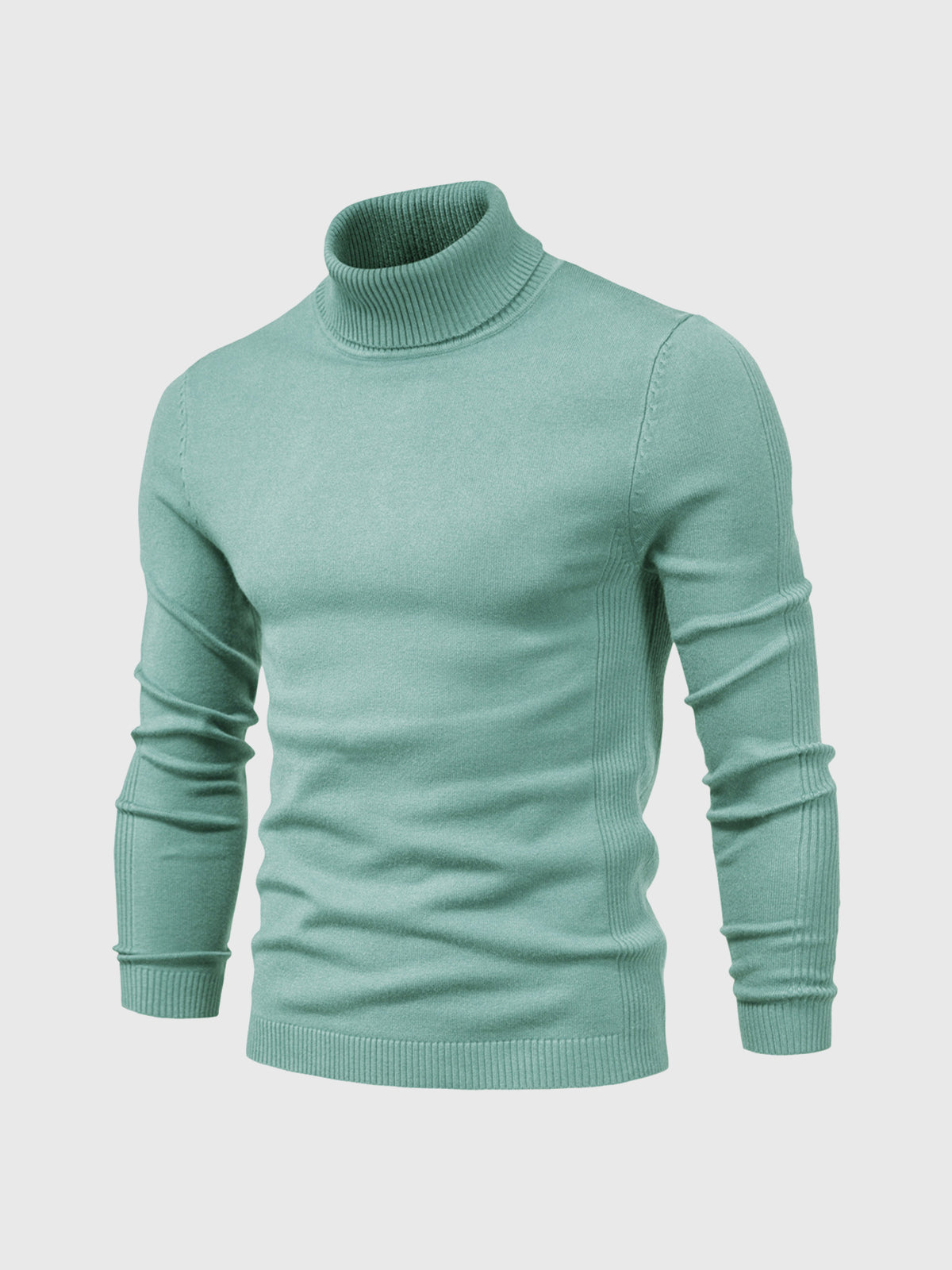 Men’s Turtleneck Jumper | Washable Cotton Knit