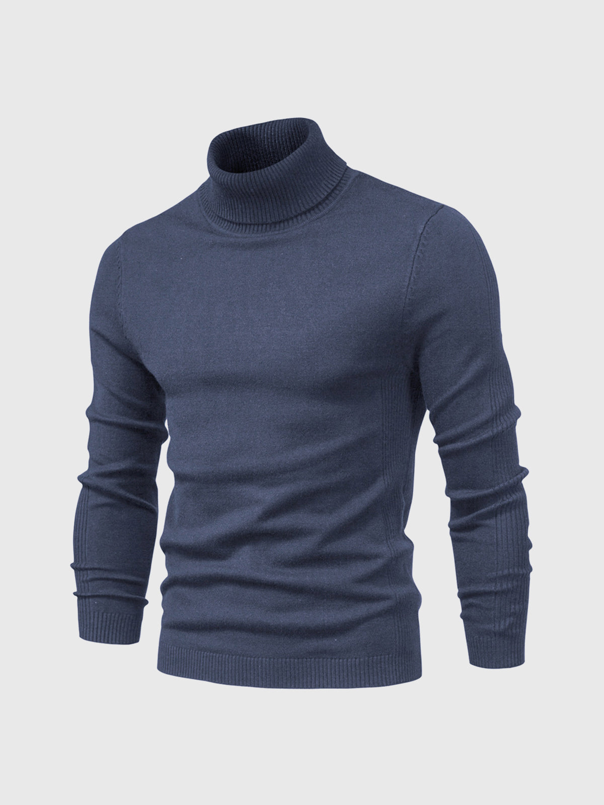 Men’s Turtleneck Jumper | Washable Cotton Knit
