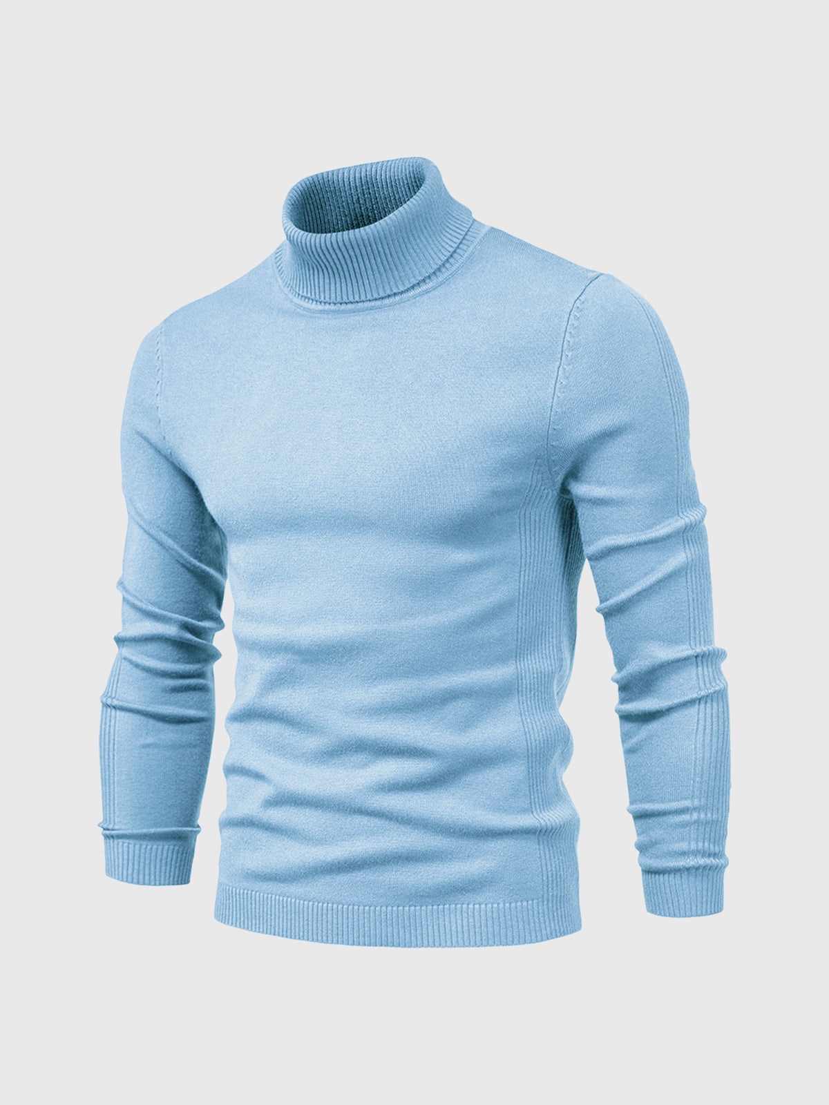 Men’s Turtleneck Jumper | Washable Cotton Knit