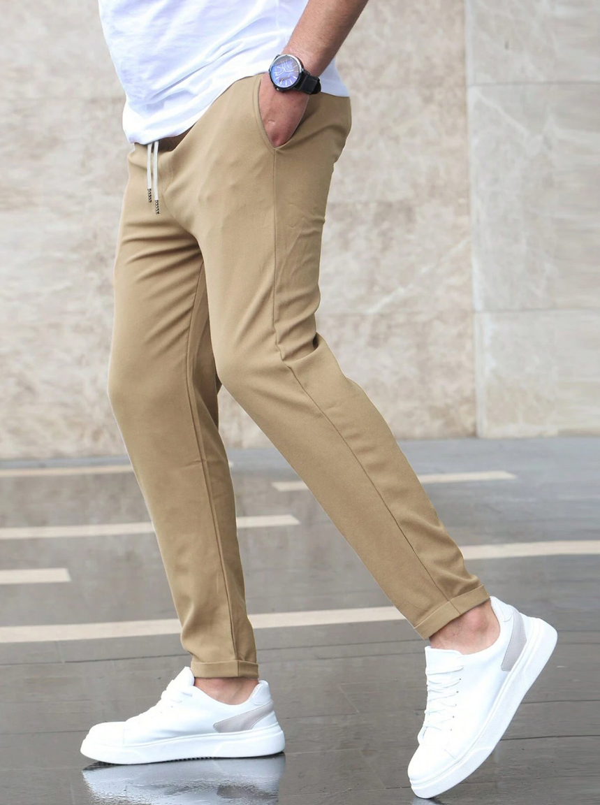 Men’s Stretch Trousers | Slim Fit Casual Pants