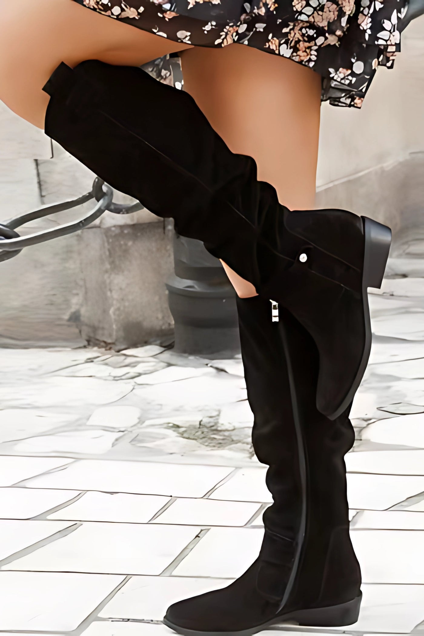 Women’s Knee High Suede Boots | Orthopaedic Faux Suede Design