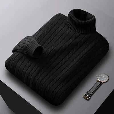 Men’s Turtleneck Sweater | Warm Knitted Winter Pullover