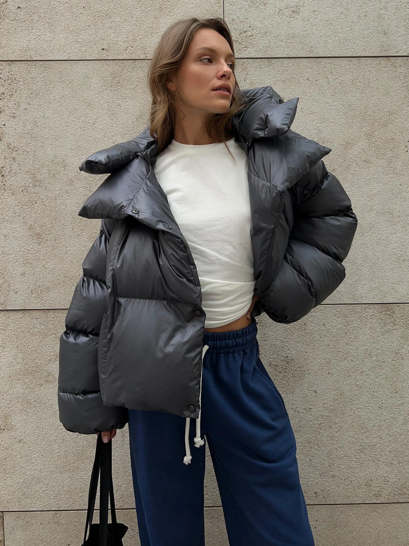 Women’s Oversized Puffer Jacket | Warm Quilted Winter Coat