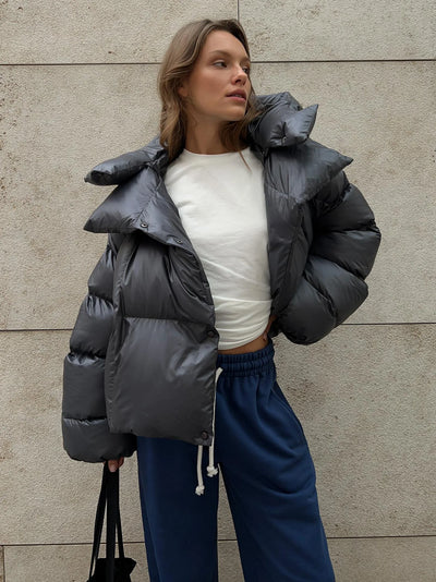 Women’s Oversized Quilted Puffer Jacket | Warm Winter Coat