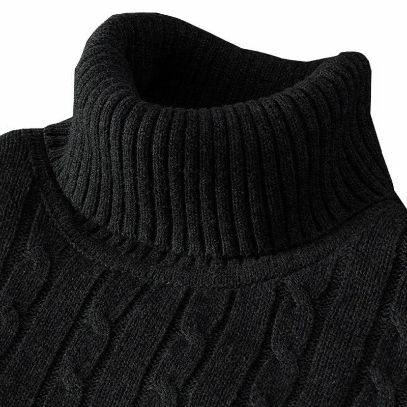 Men’s Turtleneck Sweater | Warm Knitted Winter Pullover
