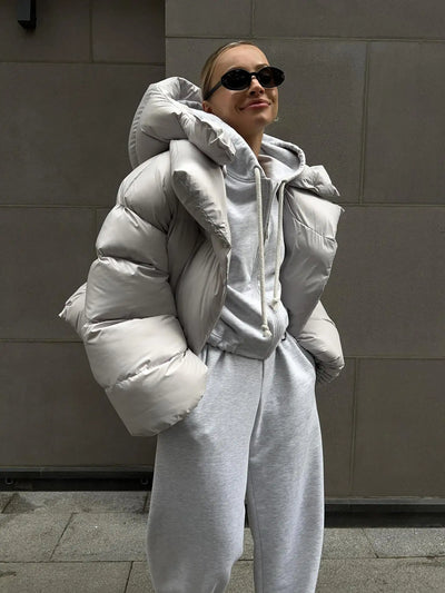 Women’s Oversized Quilted Puffer Jacket | Warm Winter Coat