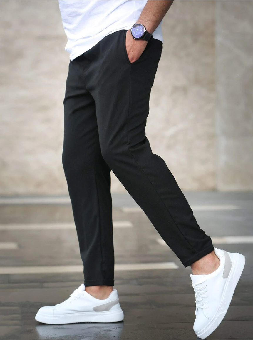 Men’s Stretch Trousers | Slim Fit Casual Pants