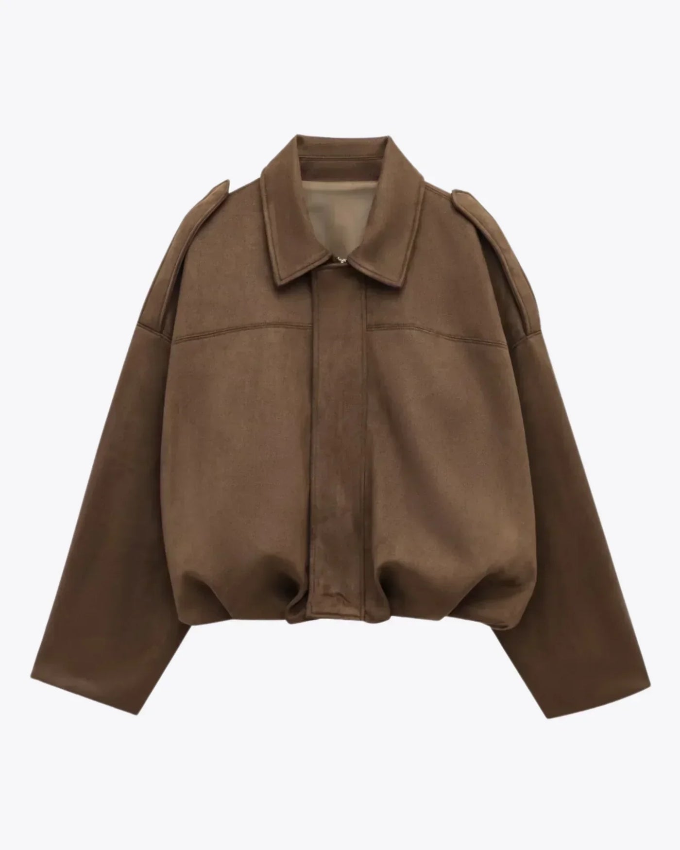 Women’s Suede Leather Jacket | Oversized Warm Winter Coat