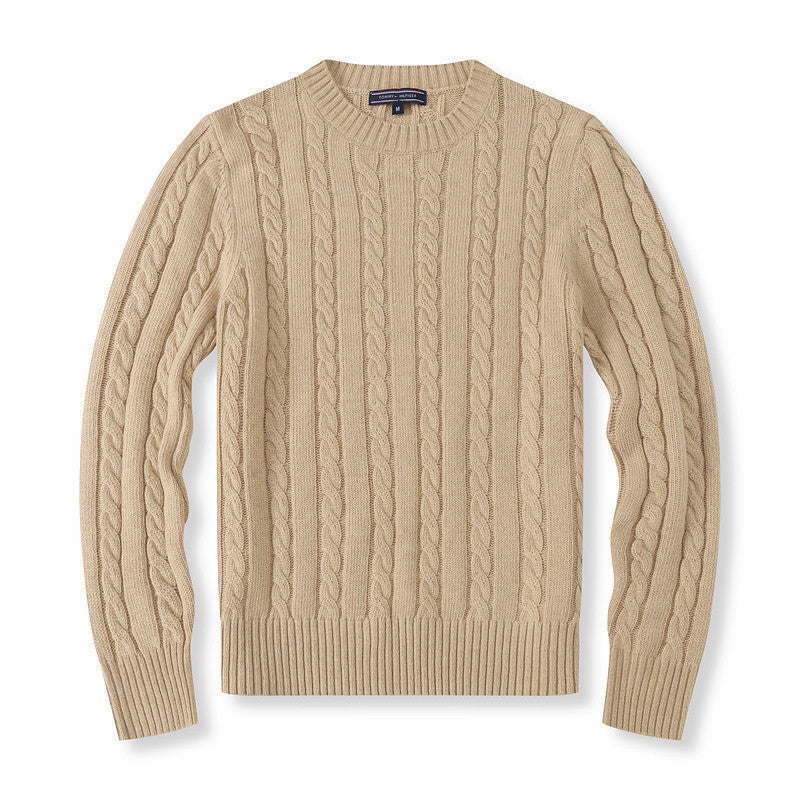 Women’s Cable Knit Sweater | Classic Cotton Crewneck Jumper