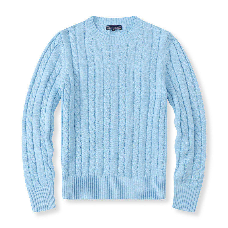 Women’s Cable Knit Sweater | Classic Cotton Crewneck Jumper