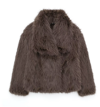 Women’s Faux Fur Jacket | Soft Warm Short Winter Coat