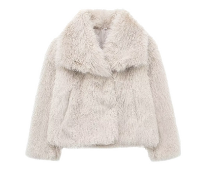 Women’s Faux Fur Jacket | Soft Warm Short Winter Coat