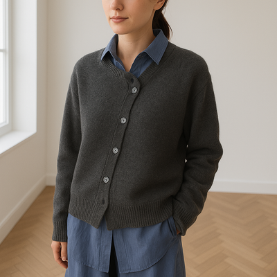 Women’s Cashmere Cardigan | Oversized Button Knit Jumper