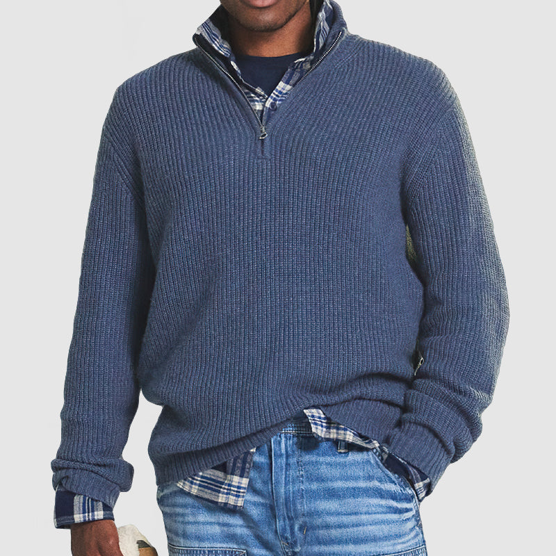 Men’s Knitted Sweater | Soft Cotton Crew Neck